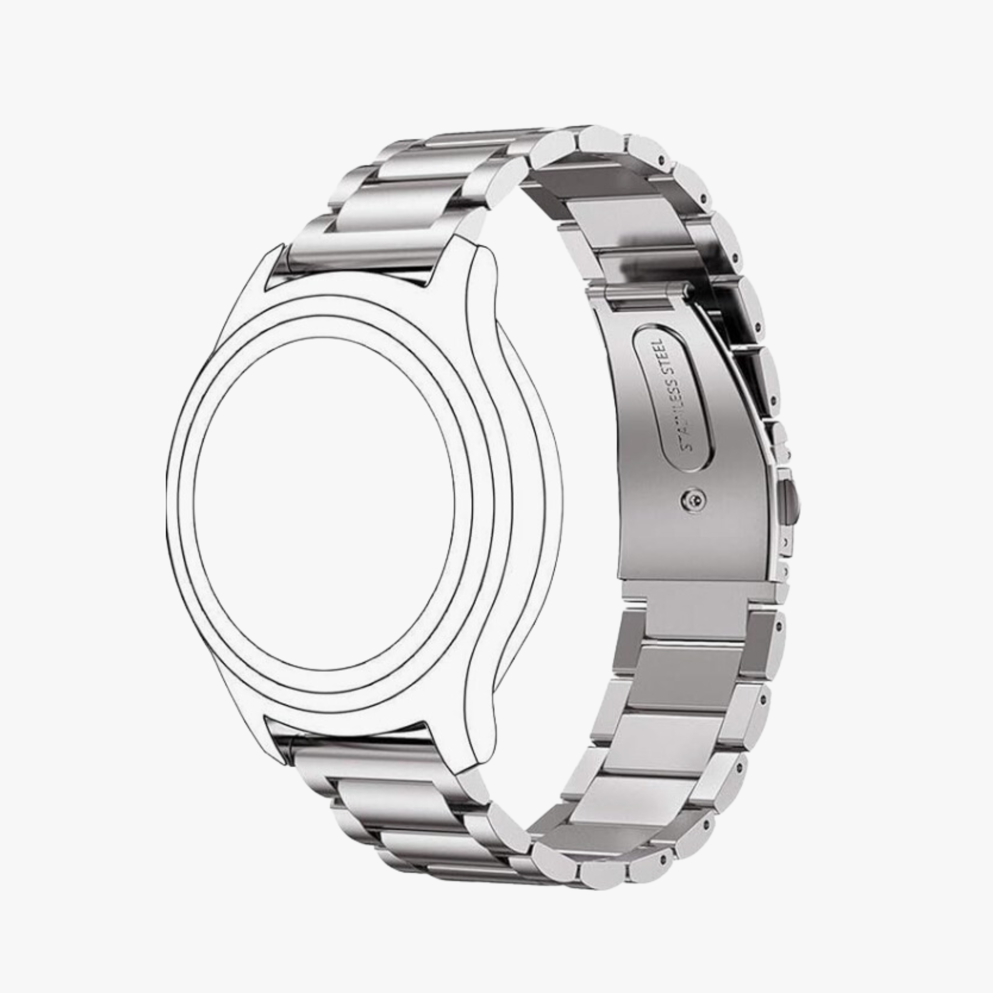Silver Stainless Steel Strap