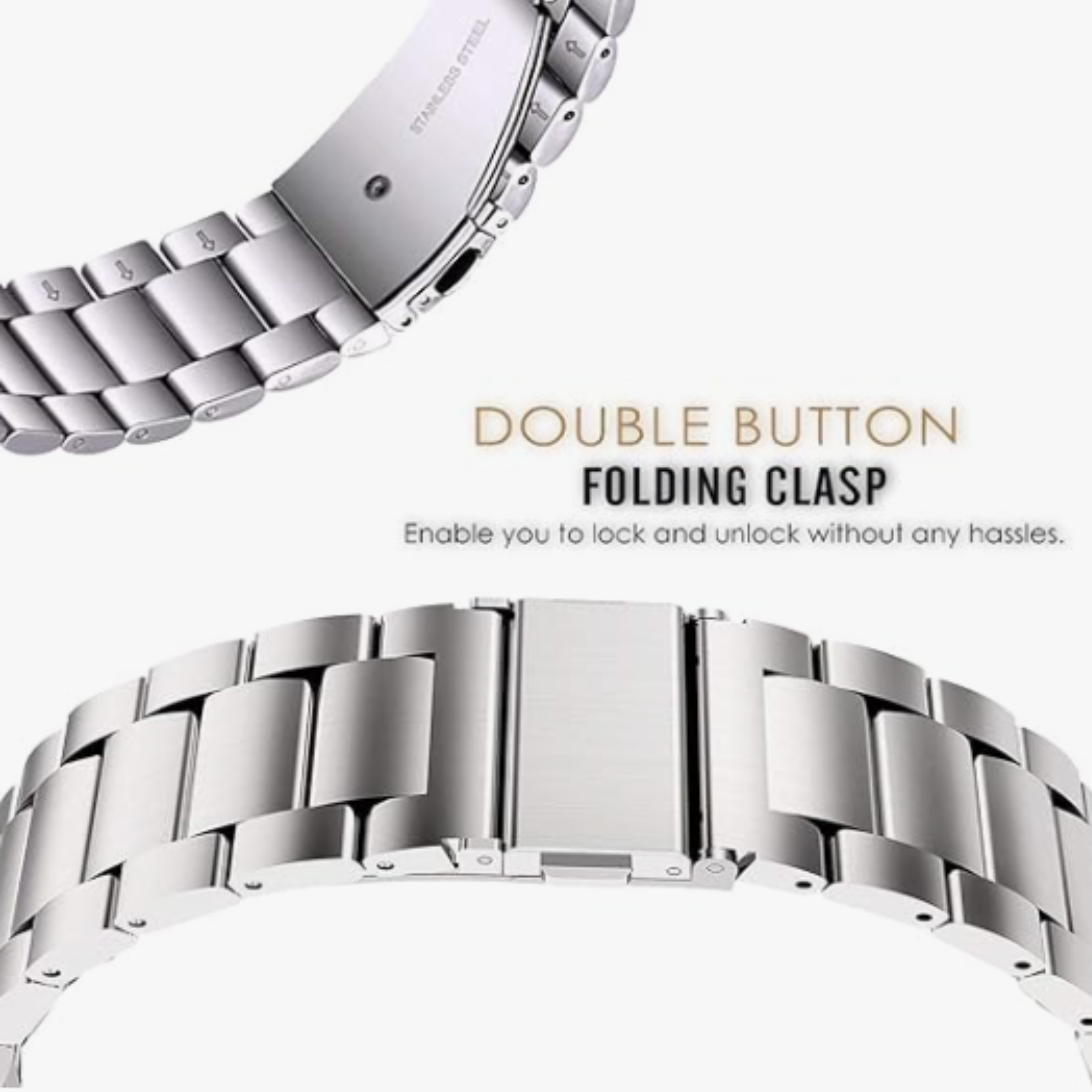 Silver Stainless Steel Strap