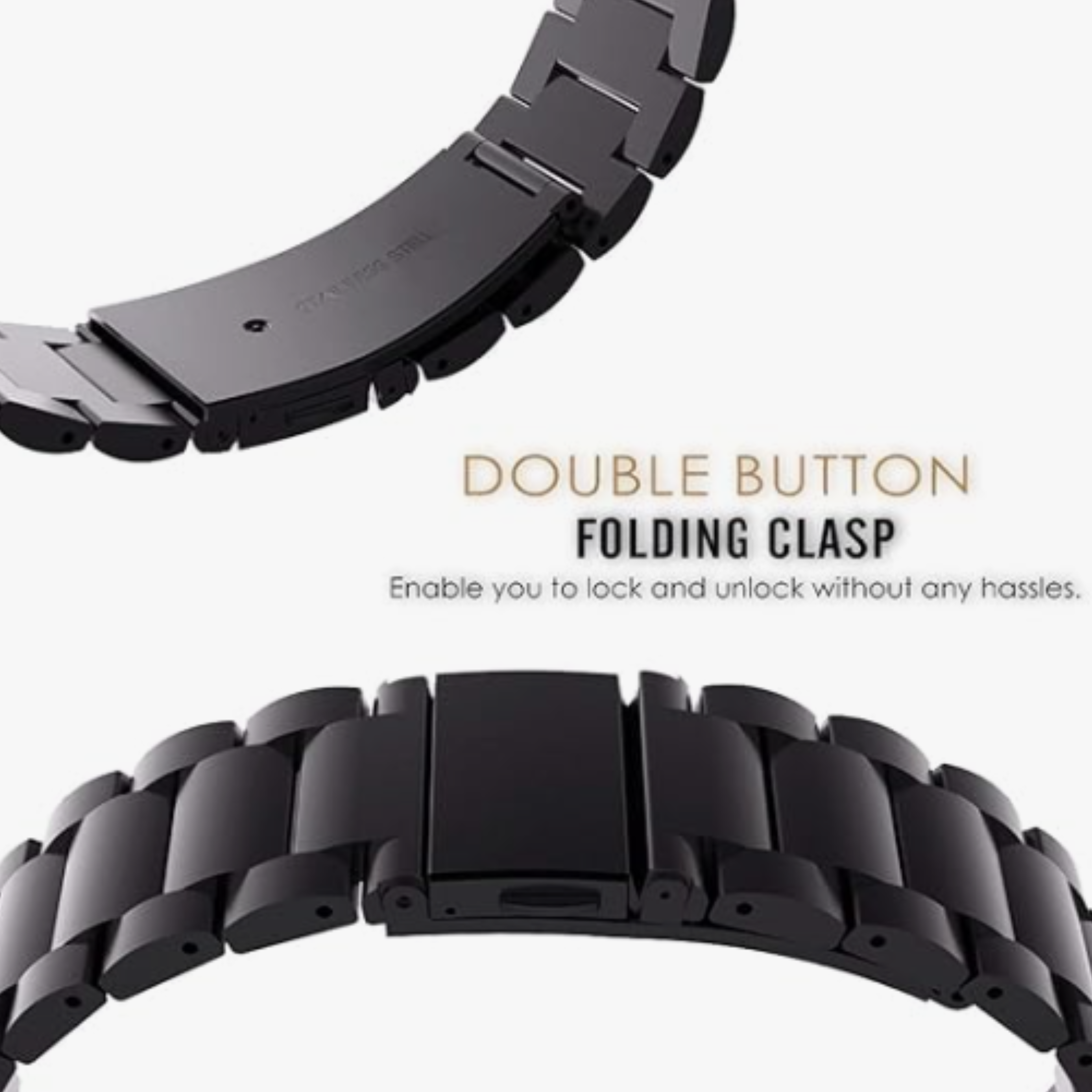 Black Stainless steel Strap