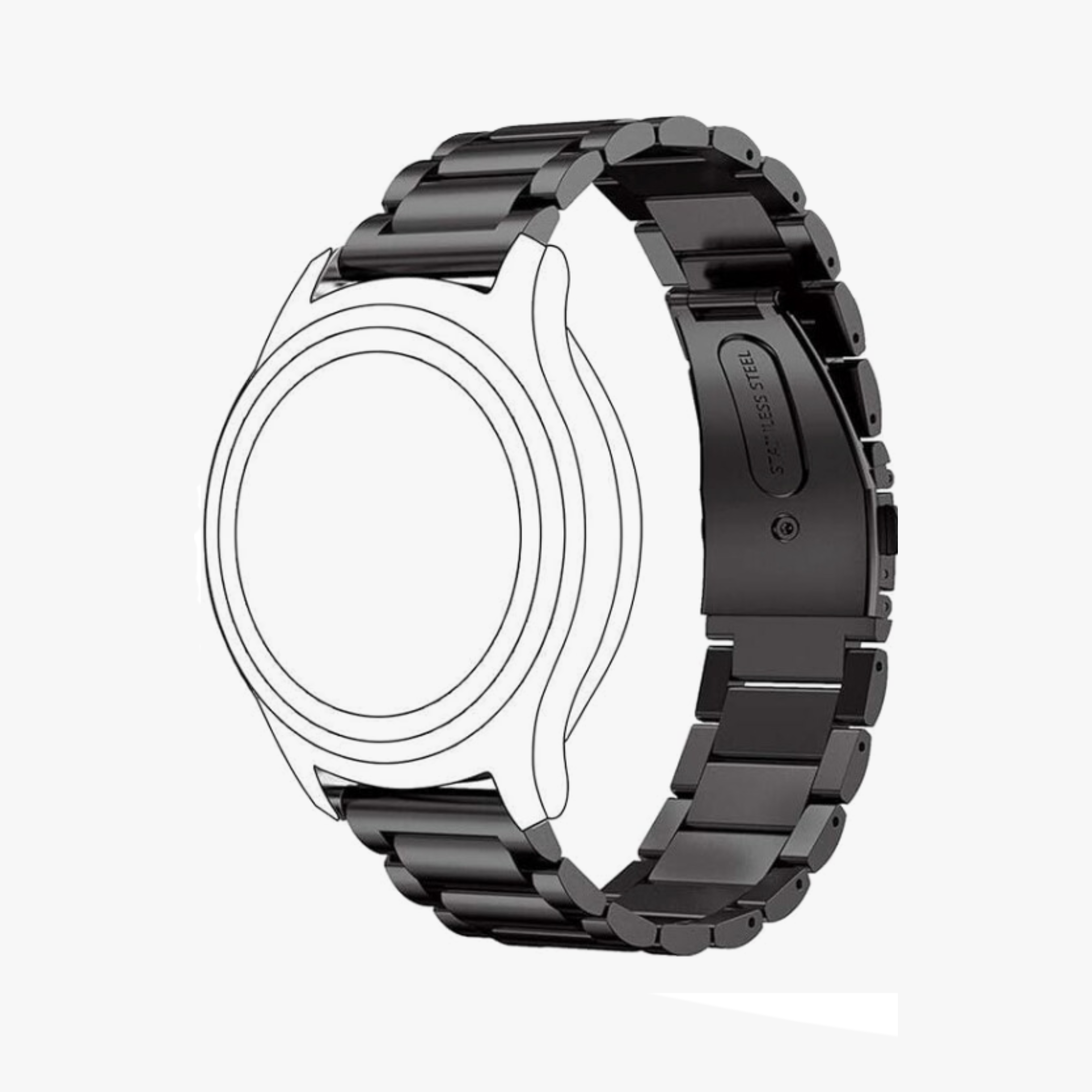 Black Stainless steel Strap